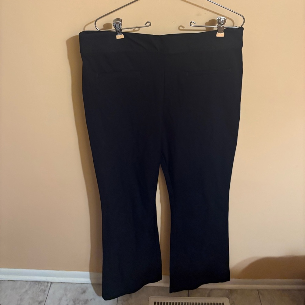 Anthropologie Maeve black wide leg trousers